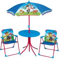 Paw Patrol tuinmeubels set - 4-delig - stoelen - tafel - parasol - tuin kindermeubels