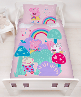 Peppa Pig peuterdekbedovertrek Rainbow 120 x 150 cm