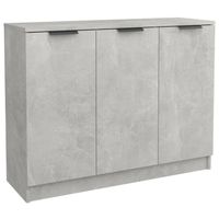 vidaXL Dressoir 90,5x30x70 cm bewerkt hout betongrijs - thumbnail