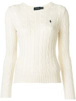 Polo Ralph Lauren pull en tricot torsadé - Blanc Polo Ralph Lauren pull en tricot torsadé - Blanc