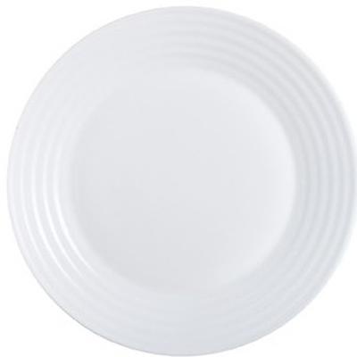 Luminarc Gebaksbordjes - 18x stuks - wit - glas - 19 cm - Kleine glazen bordjes - Tafel dekken