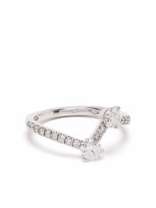 Loyal.e Paris bague Toi + Moi en or blanc 18ct sertie de diamants - Argent