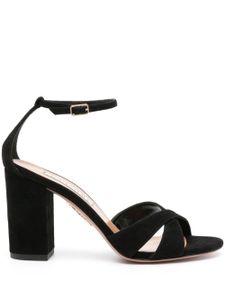 Aquazzura sandales Divine 85 mm en daim - Noir