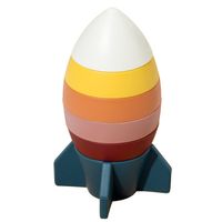 Dutsi - Educatieve Stappelblokken Raket - Speelgoed voor baby's en peuters - Rood