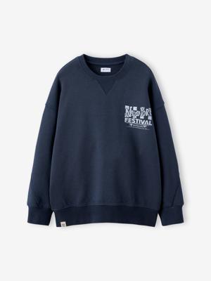 Losse sweater met een verbleekte look JONEN zwart