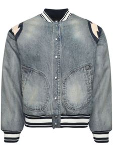 RHUDE veste bomber Lightening en jean - Bleu