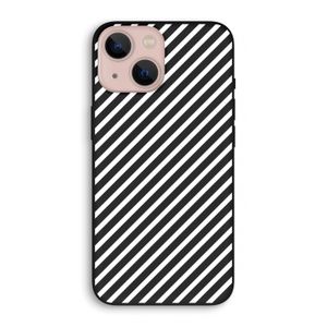 Strepen zwart-wit: iPhone 13 mini Biologisch afbreekbaar hoesje
