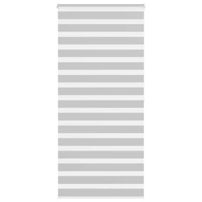 Zebra rolgordijn 100x200 cm stofbreedte 95,9 cm lichtgrijs