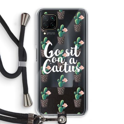 Cactus quote: Huawei P40 Lite Transparant Hoesje met koord