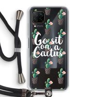 Cactus quote: Huawei P40 Lite Transparant Hoesje met koord