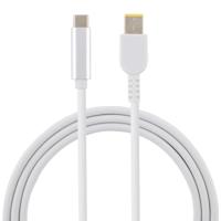 USB-C/type-C naar grote vierkante mannelijke laptop stroom oplaadkabel voor Lenovo kabel lengte: ongeveer 1 5 m (wit)