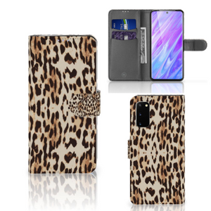 Samsung Galaxy S20 Telefoonhoesje met Pasjes Leopard