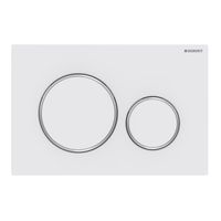 Geberit Sigma20 bedieningplaat met frontbediening voor toilet 24.6x16.4cm wit mat 115882JT1