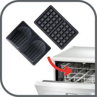 Tefal Snack Time Happiness 2 wafel(s) 700 W Zwart, Wit - thumbnail