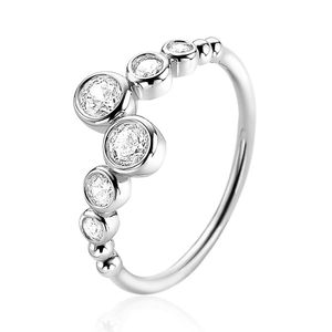 Zinzi ZIR2054 Ring zilver-zirconia wit