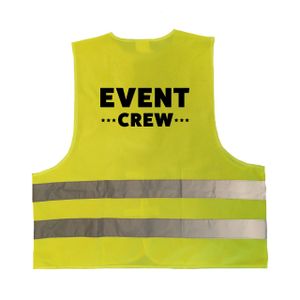 Event crew geel veiligheidsvest staff / personeel voor volwassenen   -