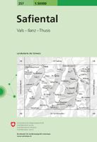 Wandelkaart - Topografische kaart 257 Safiental | Swisstopo - thumbnail