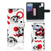 Telefoonhoesje met Naam Samsung Galaxy M31 Skull Red