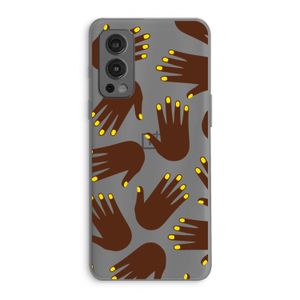 Hands dark: OnePlus Nord 2 5G Transparant Hoesje
