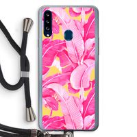 Pink Banana: Samsung Galaxy A20s Transparant Hoesje met koord