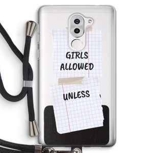 No Girls Allowed Unless: Honor 6X Transparant Hoesje met koord