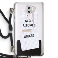 No Girls Allowed Unless: Honor 6X Transparant Hoesje met koord