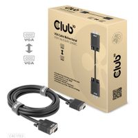 club3D CAC-1703 VGA-kabel VGA Aansluitkabel VGA-stekker 15-polig, VGA-stekker 15-polig 3.00 m Zwart Schroefbaar, Vergulde steekcontacten - thumbnail