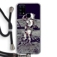 Spaceman: Samsung Galaxy M31 Transparant Hoesje met koord Spaceman: Samsung Galaxy M31 Transparant Hoesje met koord