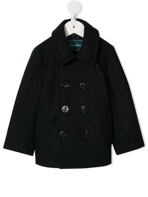 familiar manteau à boutonnière croisée - Bleu