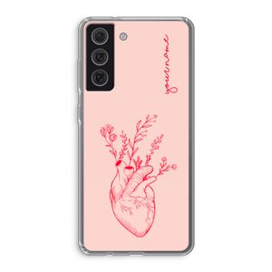 Blooming Heart: Samsung Galaxy S21 FE Transparant Hoesje