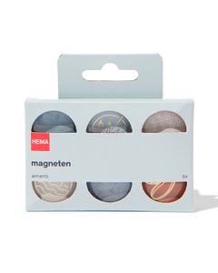 HEMA Magneten Glas Tropisch Ø3 Cm - 6 Stuks