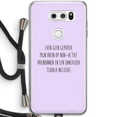 Tequila: LG V30 Transparant Hoesje met koord