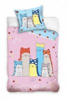 Carbotex Dekbedovertrek Sweet Dreams - katten 160 x 200 cm - thumbnail