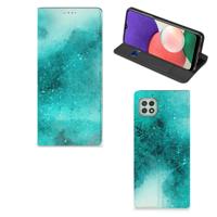 Bookcase Samsung Galaxy A22 5G Painting Blue