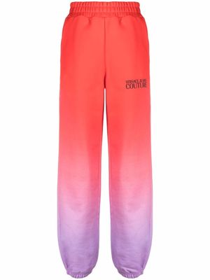 Versace Jeans Couture pantalon de jogging à effet dégradé - Rouge