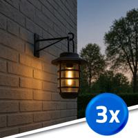 3 stuks zwarte solarlamp sting - hanglamp, priklamp en tafellamp-in 1