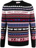 Charles Jeffrey Loverboy pull en maille Fair Isle à col rond - Noir - thumbnail