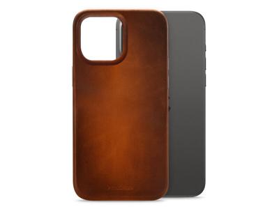 Mobilize Mobilize Magsafe Compatible Premium Leather Case Apple iPhone 15 Pro Max Burned Cognac
