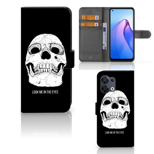 Telefoonhoesje met Naam OPPO Reno8 Skull Eyes