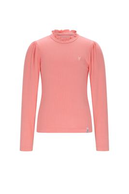 NoNo winter jersey t-shirt meisjes - roze - Koss - rib, ecovero