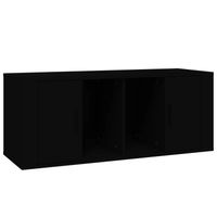 vidaXL Tv-meubel 100x35x40 cm bewerkt hout zwart - thumbnail