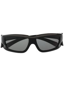 Rick Owens lunettes de soleil à monture rectangulaire - Noir