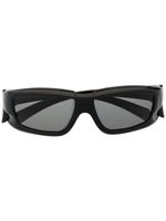 Rick Owens lunettes de soleil à monture rectangulaire - Noir - thumbnail