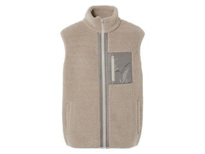 LIVERGY Heren teddy bodywarmer (L, Beige)