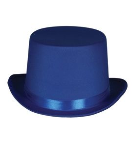 Blauwe hoge hoed