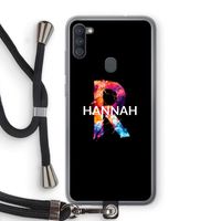 Abstract Spectrum: Samsung Galaxy A11 Transparant Hoesje met koord