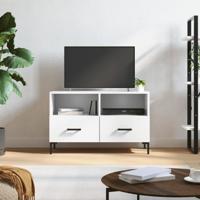 Tv-meubel 80x36x50 cm bewerkt hout wit - thumbnail
