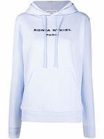 Sonia Rykiel hoodie en coton à logo imprimé - Bleu