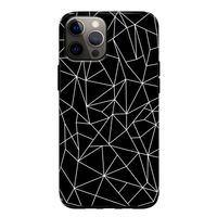 Geometrische lijnen wit: iPhone 12 Pro Tough Case