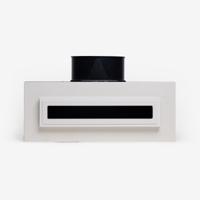 Whisper Instucbaar Designventiel - Line - 125mm - Toevoer/afvoer - Wit - Met Plenumbox